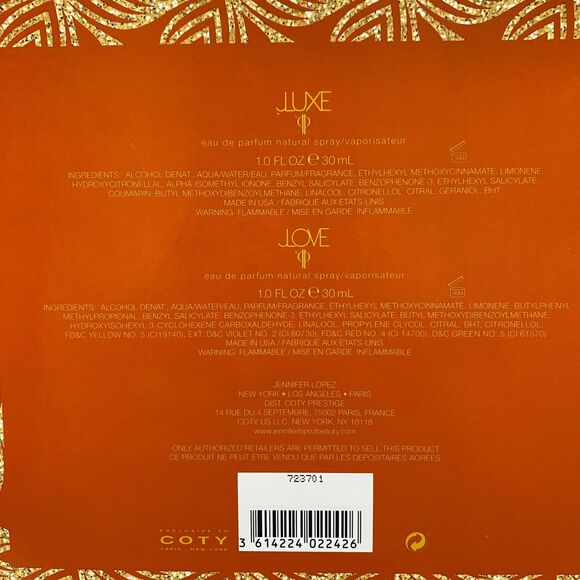Jennifer Lopez JLo Jluxe & Jlove Set 1oz Gift Set 1.0 OZ Each New Discontinued - Picture 7 of 10